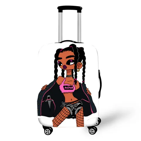 Nopersonality African Art Girl Travel Accessories Luggage Cover Suitcase