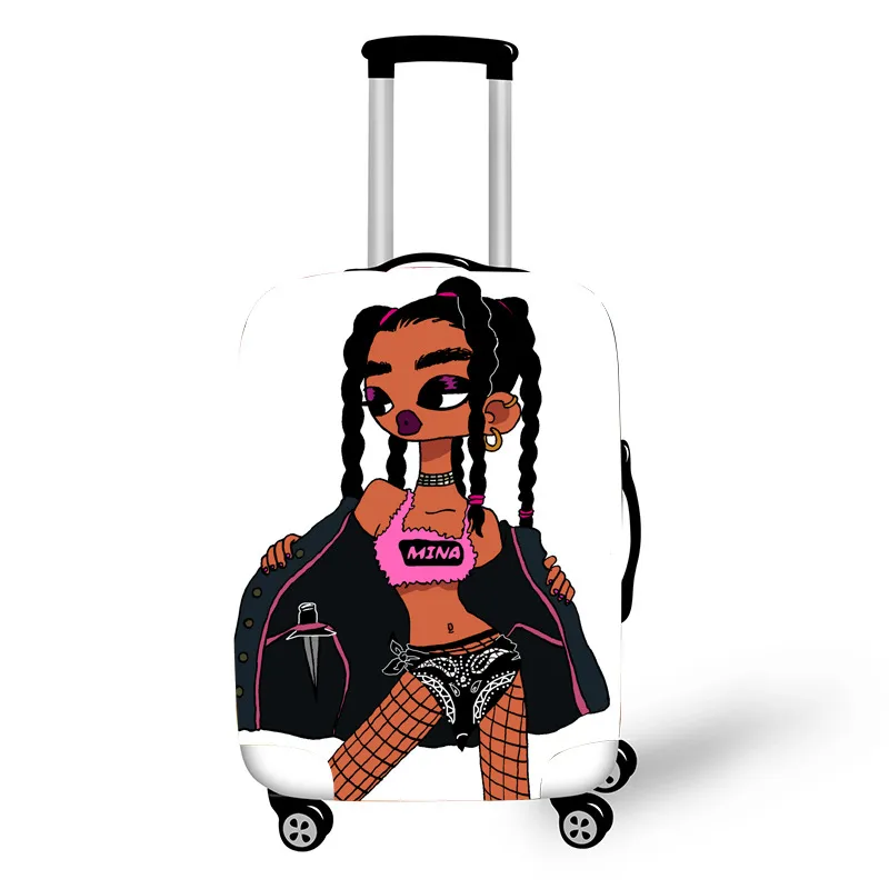 Nopersonality African Art Girl Travel Accessories Luggage Cover Suitcase