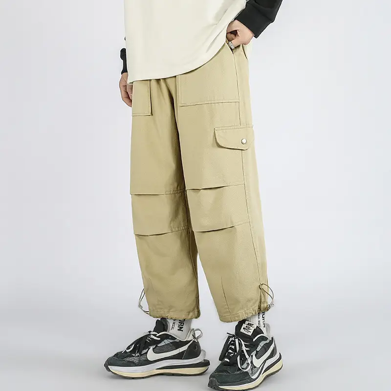 Dongfanghong Pants Spring New Overalls Pockets Drawstring Thin Leggings Tide Brand Casual Pants Cross-border