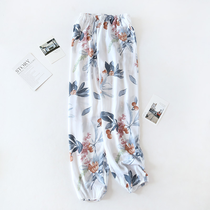 Title 4, Spring and Summer Cotton Pajamas Ladies Rayon B...