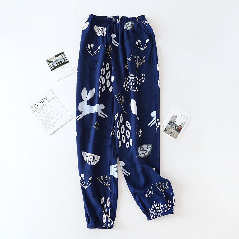 Title 8, Spring and Summer Cotton Pajamas Ladies Rayon B...