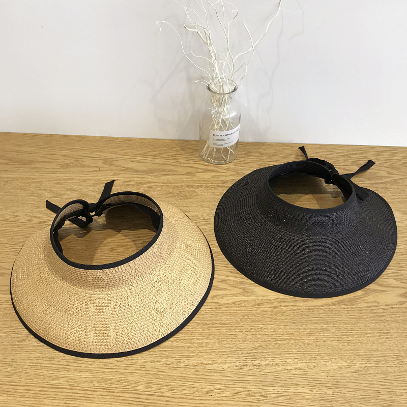 Ins New Summer Straw Hat Ladies Korean Sunscreen Sun Hat Cover Face Outdoor Sun Hat Seaside Empty Top Hat Tide