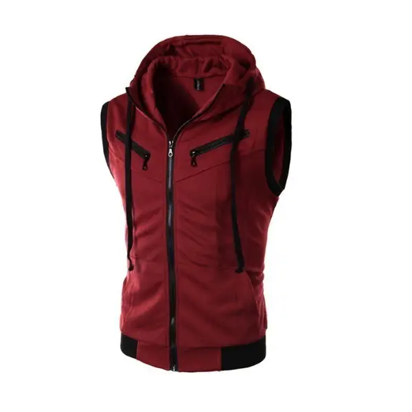 Spring And Summer New Men's Hooded Casual Vest