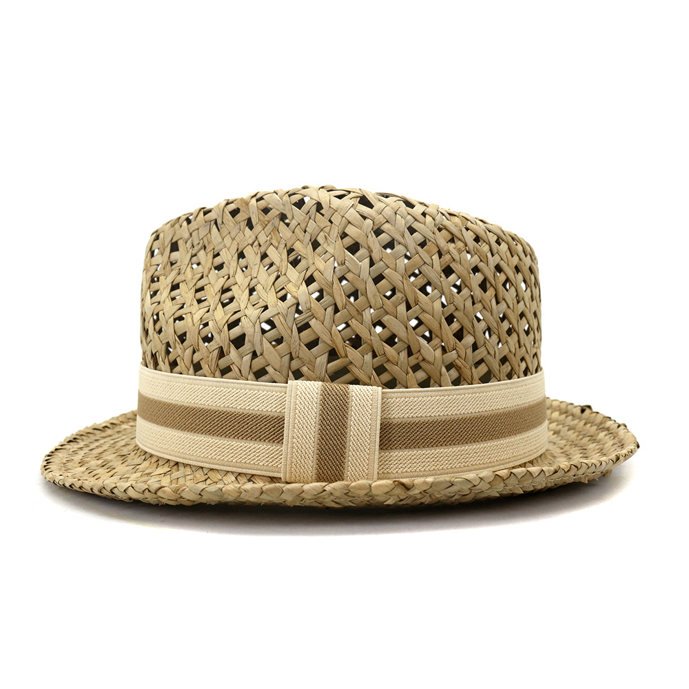 Spring And Summer Outdoor Travel Tourism Sunscreen Sun Hat Men And Women British Style Little Jazz Salty Straw Hat XCXJS048