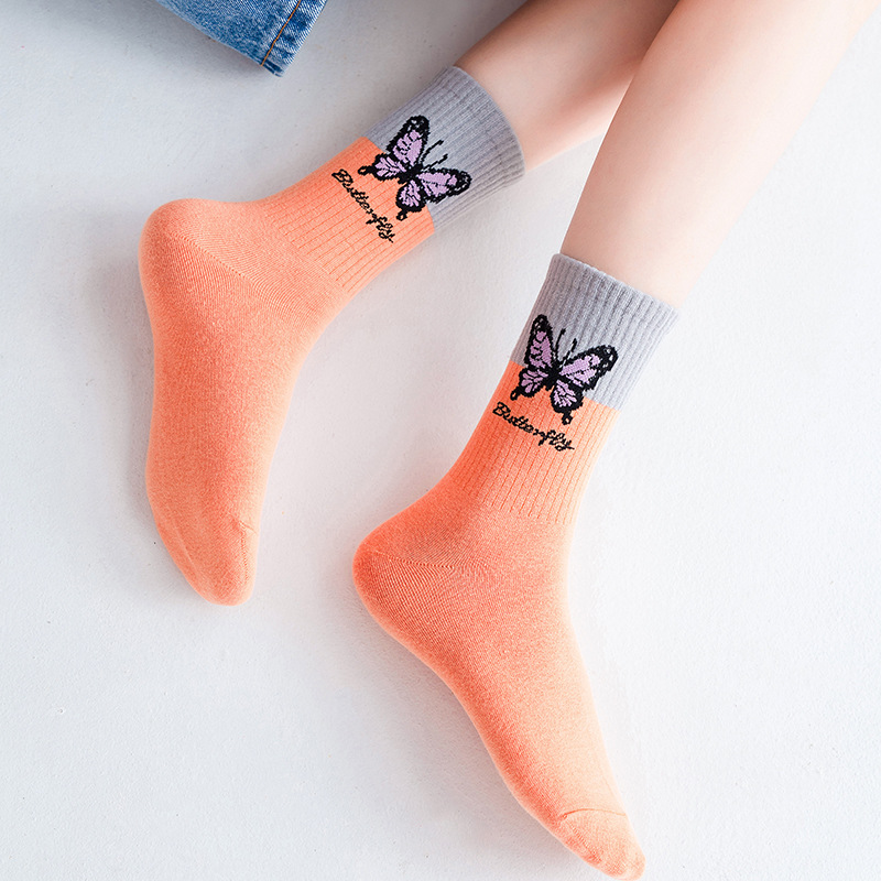 Title 4, Chaussettes assorties aux couleurs papillon, ch...