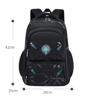 Student Korean Leisure Side Refrigerator-style Student Schoolbag - Black