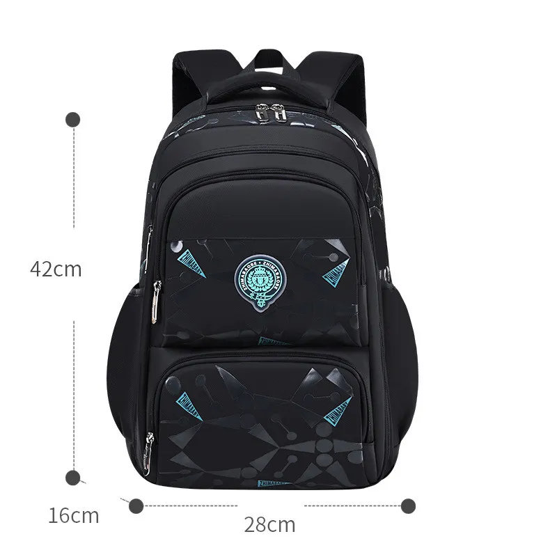Student Korean Leisure Side Refrigerator-style Student Schoolbag - Black