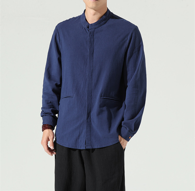 Title 5, Solid Color Button Cardigan Shirt