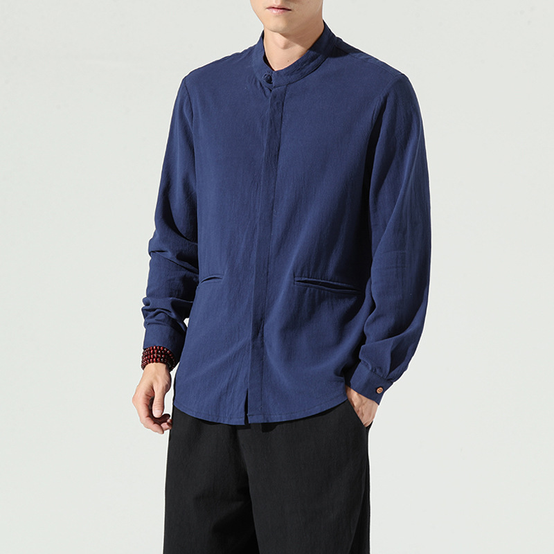 Title 2, Solid Color Button Cardigan Shirt