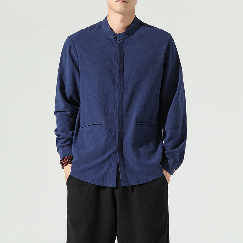 Solid Color Button Cardigan Shirt