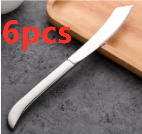Stainless Steel Rainbow Steak Knife Silver 6Pcs - Shop at LoveMi