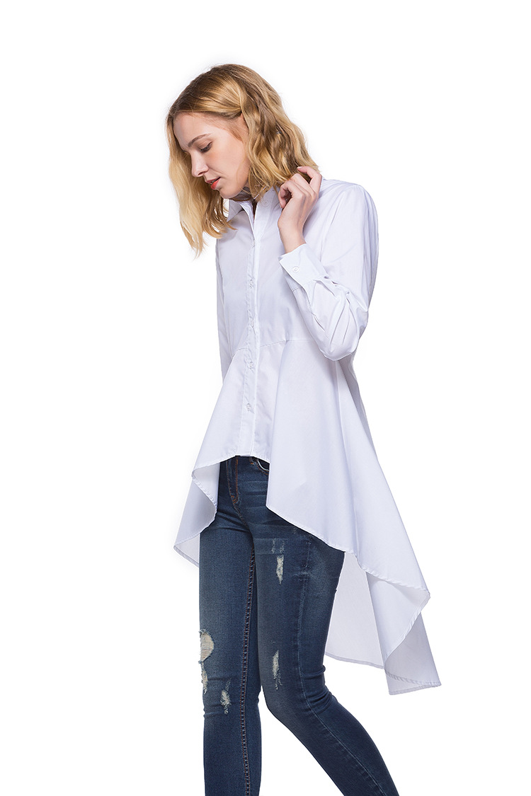 Women's Tuxedo Style Shirt Personality Top