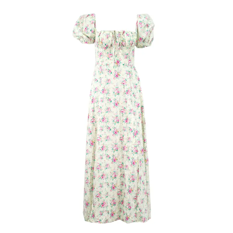 Temperament High-fork Long Skirt Women Dress