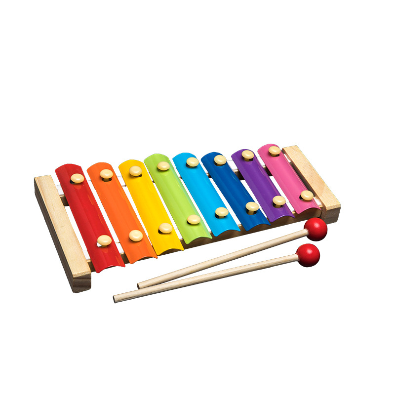 Wooden Toys Rattles Educational Toy Colorful Rainbow Blocks for Montessori Learning BleuRibbon Baby