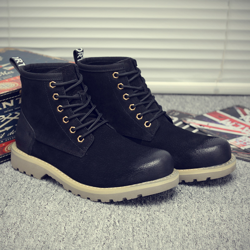 Title 7, Botas Martin coreanas de inverno masculinas com...