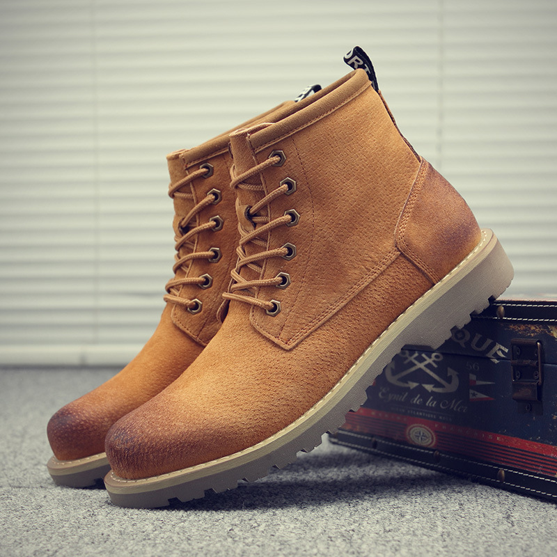 Title 3, Botas Martin coreanas de inverno masculinas com...