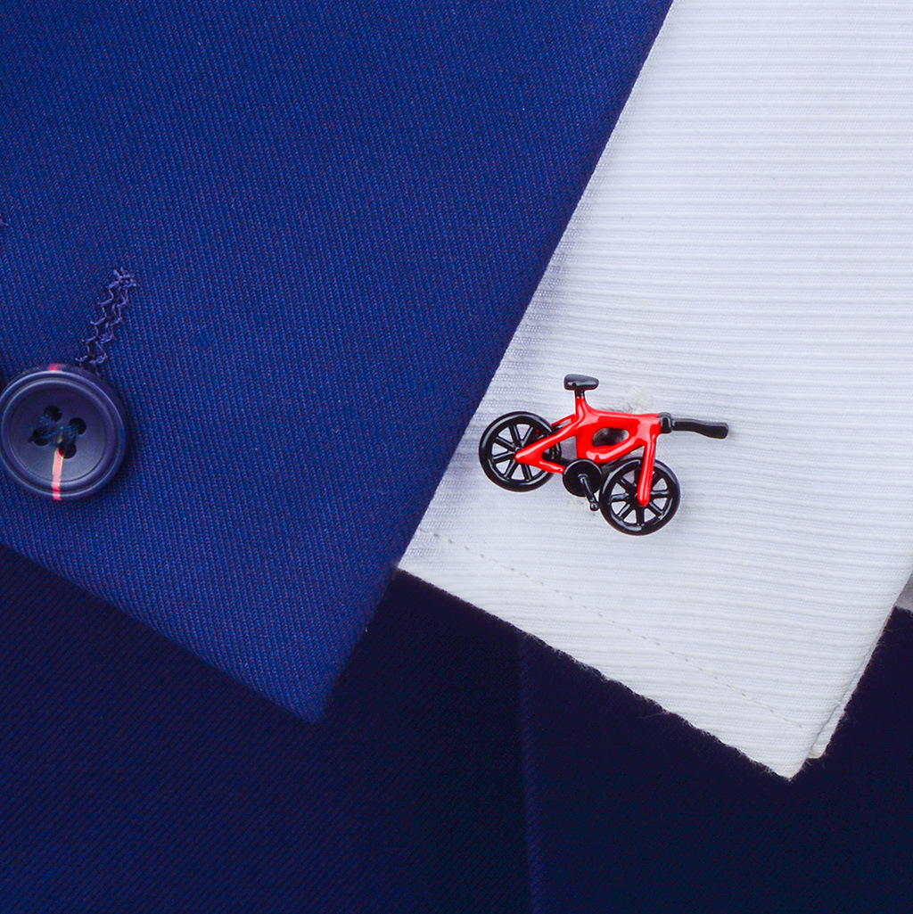 Brass Two-Wheeler Cufflinks, picture 3 of 3