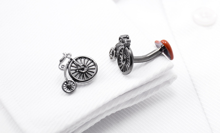 Title 5, Savas Retro Bicycle Cycling Cufflinks Men