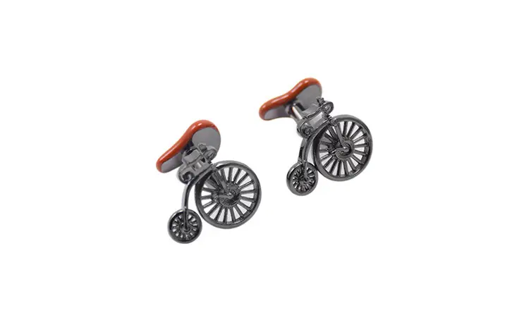 Savas Retro Bicycle Cycling Cufflinks Men'S French