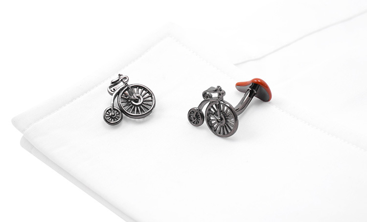 Retro Bicycle Copper Cufflinks