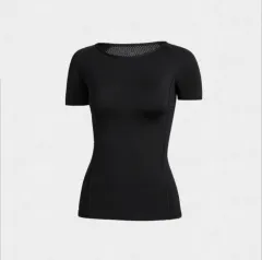 Sports Short-sleeved Women's Mesh Breathable Yoga Clothes, Quick-drying, Slimming Sports - Black - View 1