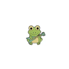 A Little frog Brooch fashion Men And Women Personality Creative Cartoon Metal Badge Student Clothing Decoration - Guitar - View 1