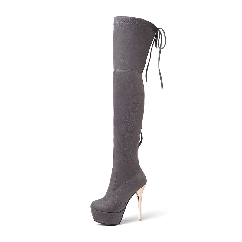 Title 7, Bottes stretch pour femmes avec jambes fines Co...