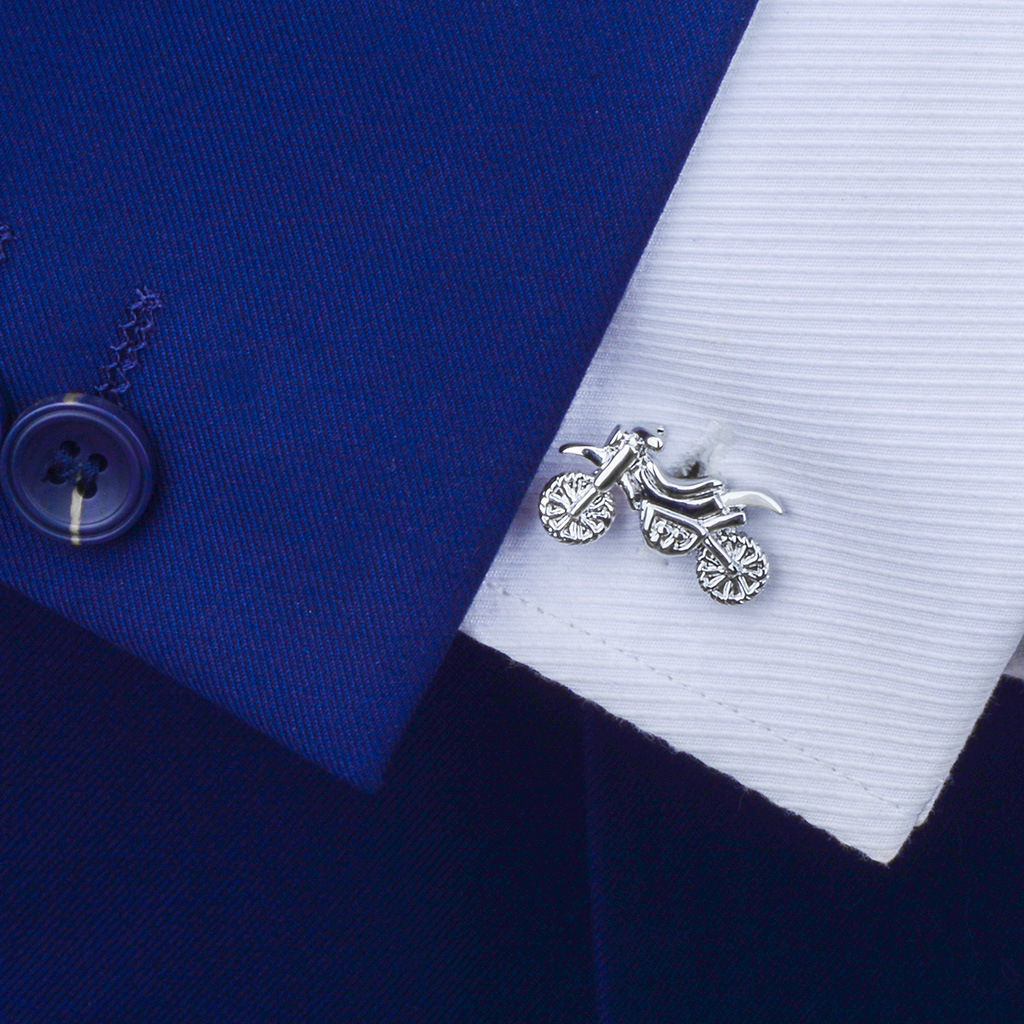 Silver Color Motorcycle Cuff links for Mens Shirt Brand Cuff buttons Wedding Cufflinks High Quality Fashion Men Jewelry — foto 4