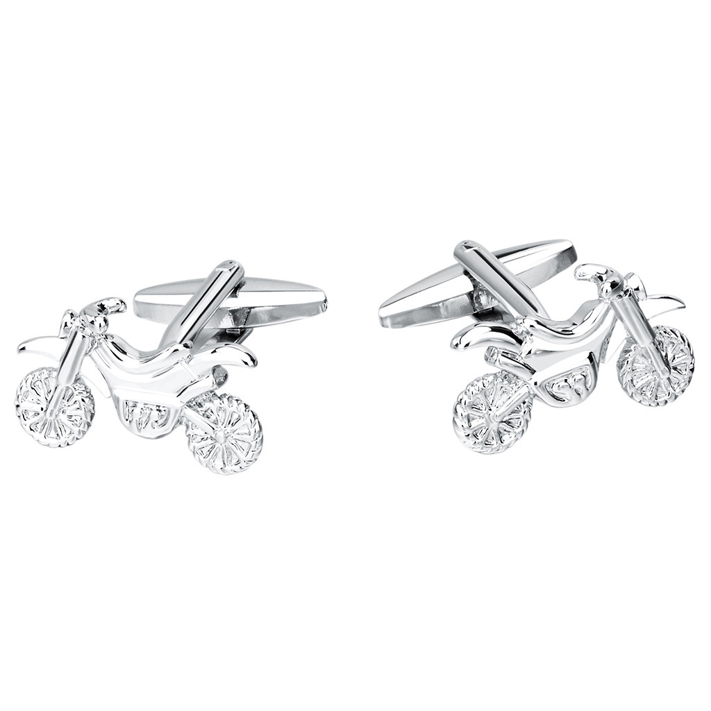 Silver Color Motorcycle Cuff links for Mens Shirt Brand Cuff buttons Wedding Cufflinks High Quality Fashion Men Jewelry — foto 5