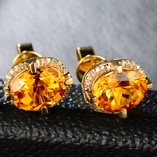 European And American New Temperament High - End Topaz Ear Nail