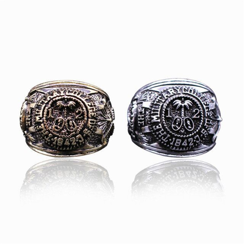 Creative House Of Cards Totem Carving Ring Domineering Carving Alloy Ring Bracelet