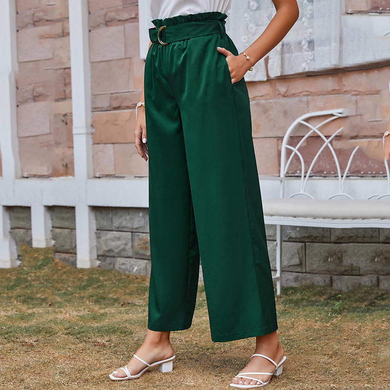 Title 6, Army Green High Waist Casual Pants