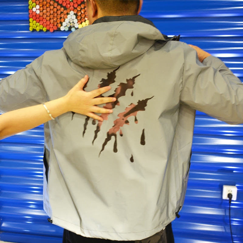 Overcoat Reflective Clothing Temperature Change Color Trendy Men'S Luminous Clothing Hip Hop Clothing