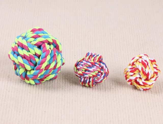 Toy Knot Molar Teeth Resistant Teeth Clean Teeth Knitting Ball Teddy Golden Retriever Small Size 6Cm - Shop at LoveMi