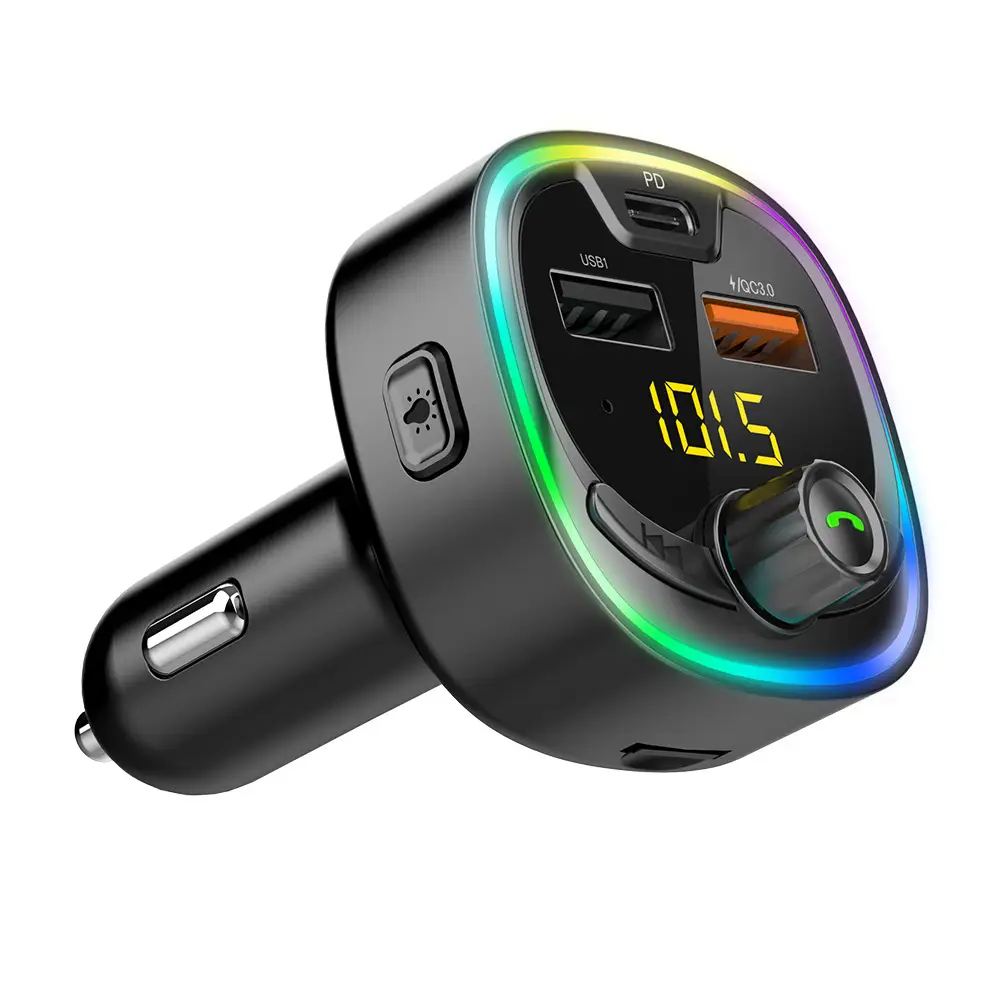 New Car Mp3 Player Led Colorful Marquee Light Car Bluetooth