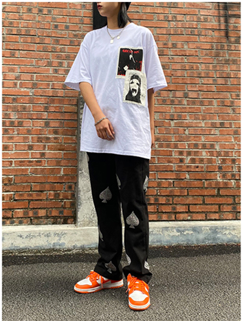 Summer High Street Love Diamond Jeans Female Ins Tide Loose Old Pants  Casual Trousers