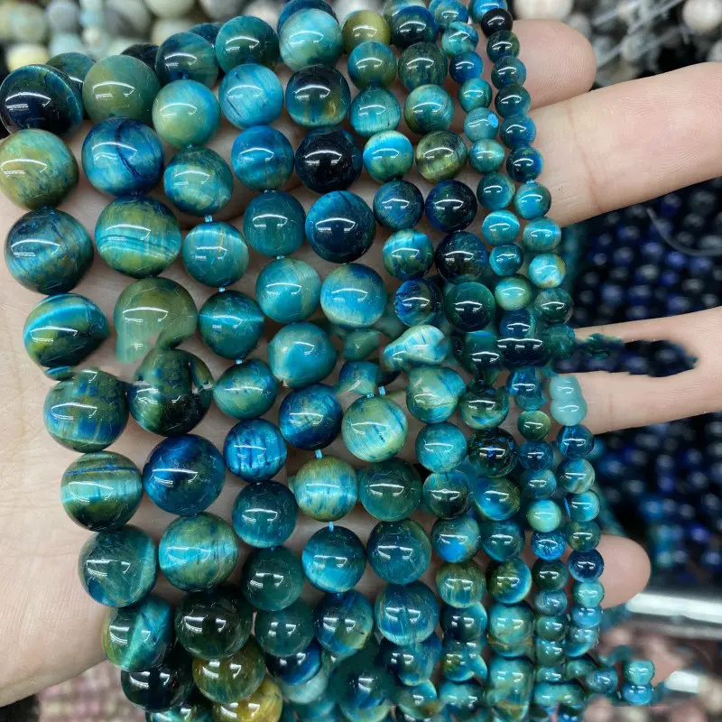 Baolan Tiger Eye Stone Beads Semi-Finished Wholesale