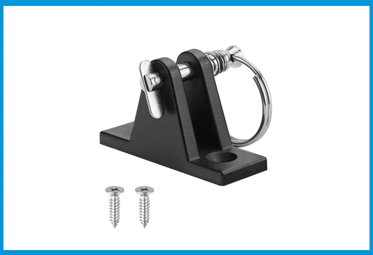 MagiDeal 2X Boat Kayak Nylon DECK HINGE Mount with Quick Release Pin Bimini Top