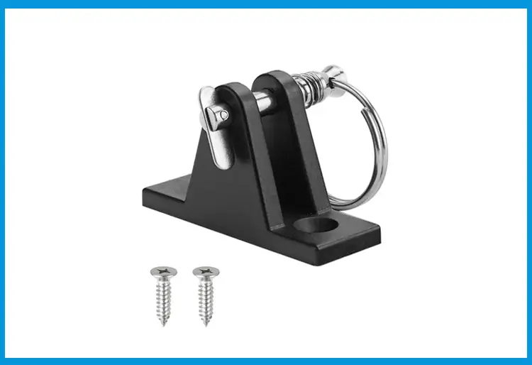 MagiDeal 2X Boat Kayak Nylon DECK HINGE Mount with Quick Release Pin Bimini Top