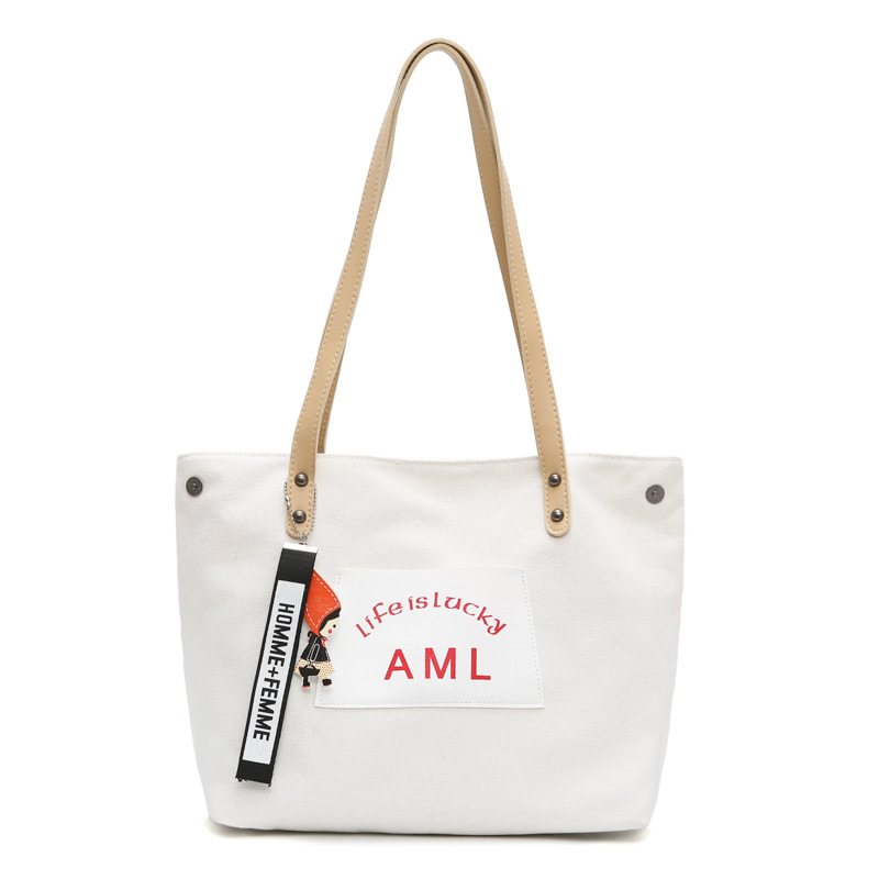 Female Bag Canvas Bag Wild Single Shoulder Messenger Bag Lazy Style Student Bag Wholesale