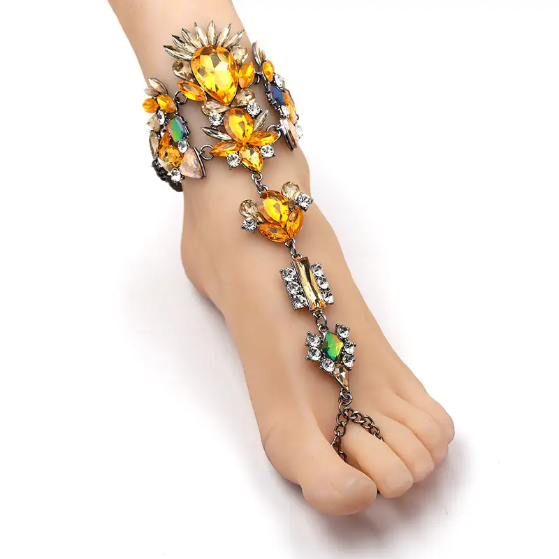 Bikini Anklet Bracelet Mixed Batch Popular Beach Accessories Glass Rhinestone Girl Body Chain