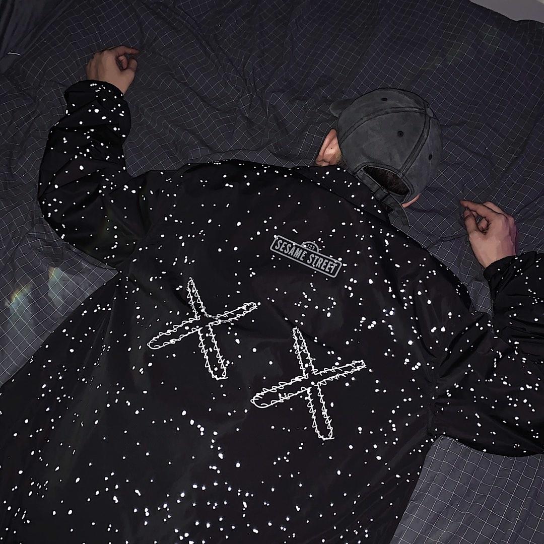 Sesame Street Functional Jacket Men's Gypsophila All-match Workwear Top