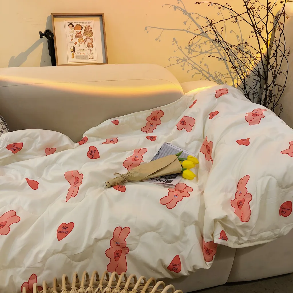 Julisa Original Independent Design Love Bear Air Conditioning Quilt Lunch Break Small Quilt Soft Blanket Shawl