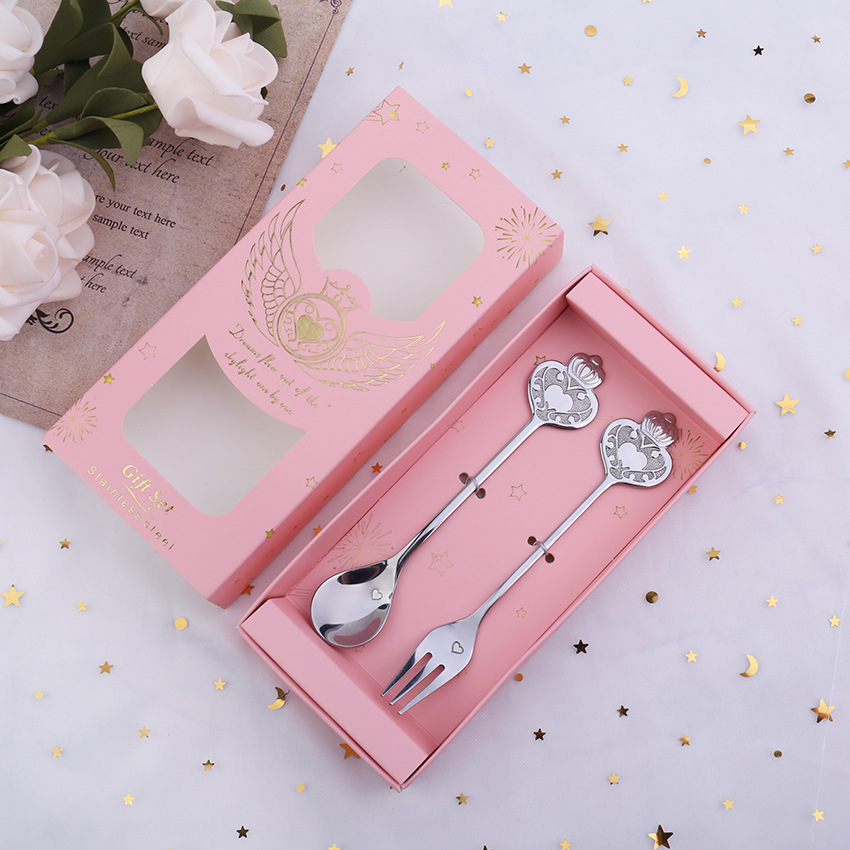 Colorful Stainless Steel Mixing Spoon Cutlery Set Dessert Spoon Afternoon Tea Tableware