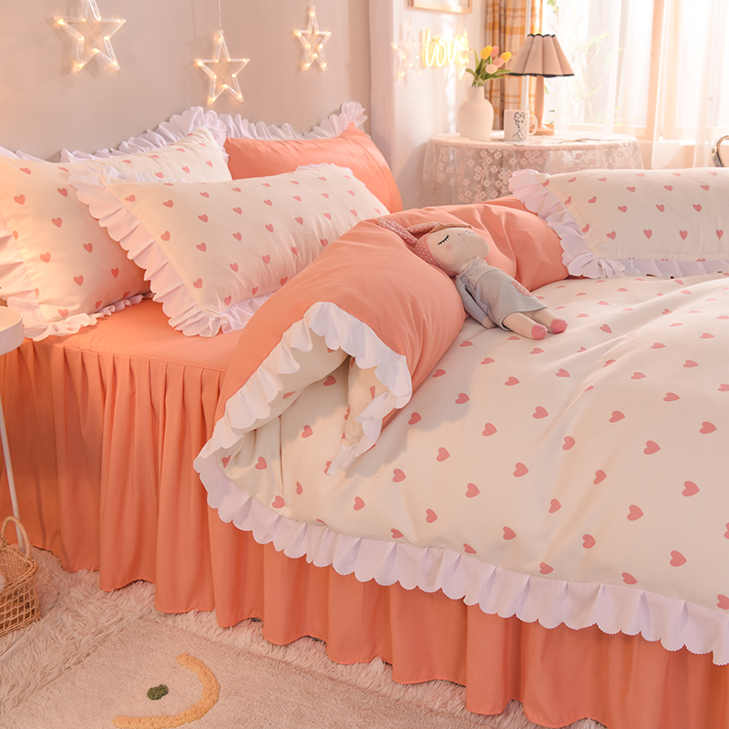 Title 6, Juego de cuatro piezas de cama Simple Love Lace...