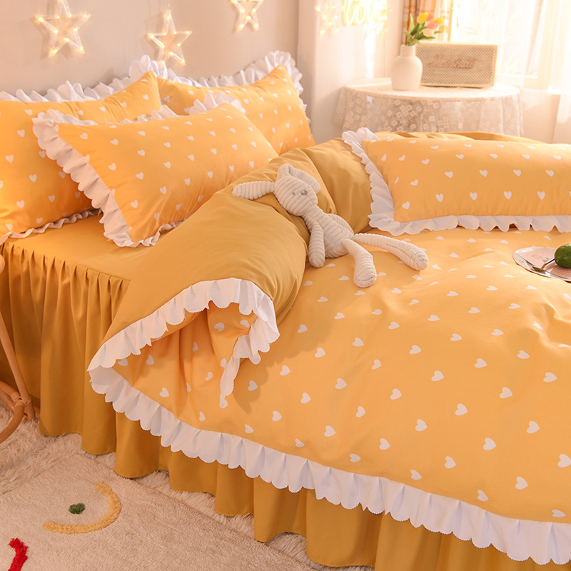 Title 12, Juego de cuatro piezas de cama Simple Love Lace...