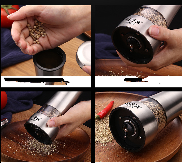 Title 7, Creative Pepper Grinder 304 Stainless Steel Kit...