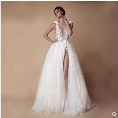 Angel Wedding Dress, Diamond Lace Collar, High