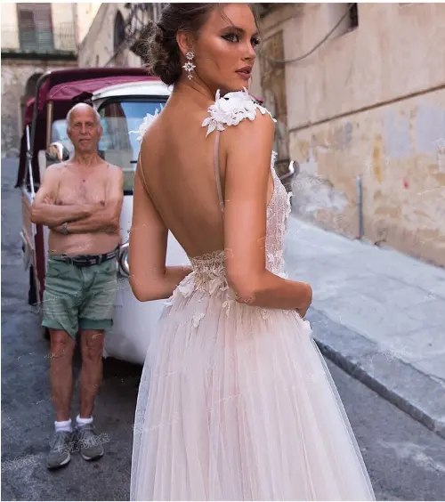 Angel Wedding Dress, Diamond Lace Collar, High
