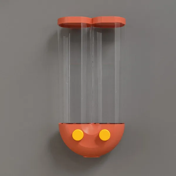 Household Kitchen Wall mounted Grain Storage Sealed Box Orange - Shop at LoveMi